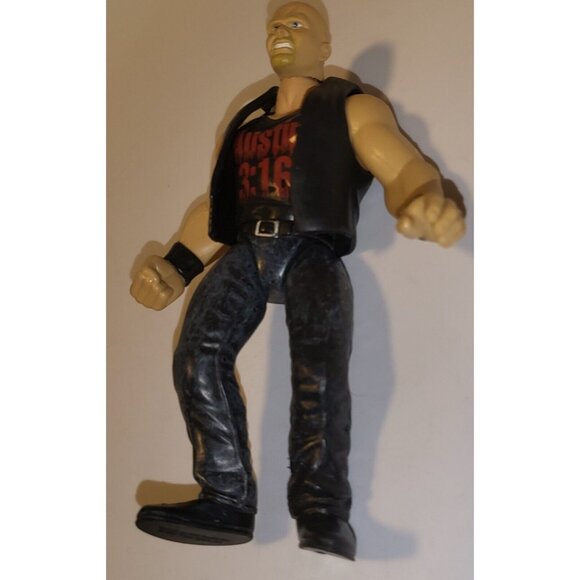 1997 Jakks WWF WWE Stone Cold Steve Austin Red Blood 3:16 Wrestling Figure RARE! - Picture 9 of 12
